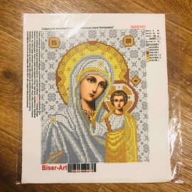 Богородиця Казанська срібно-золота